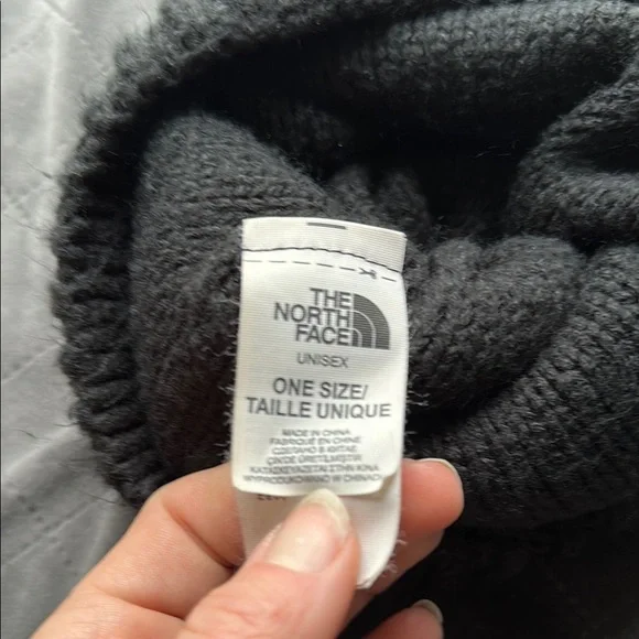 The North Face Black Knit Hat with Textured Patterns - Picture 3 of 5